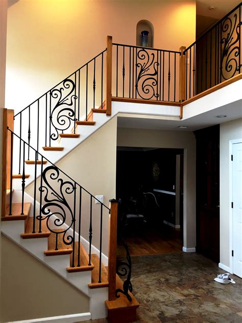 metal railing inside house|indoor banisters and railings ideas.